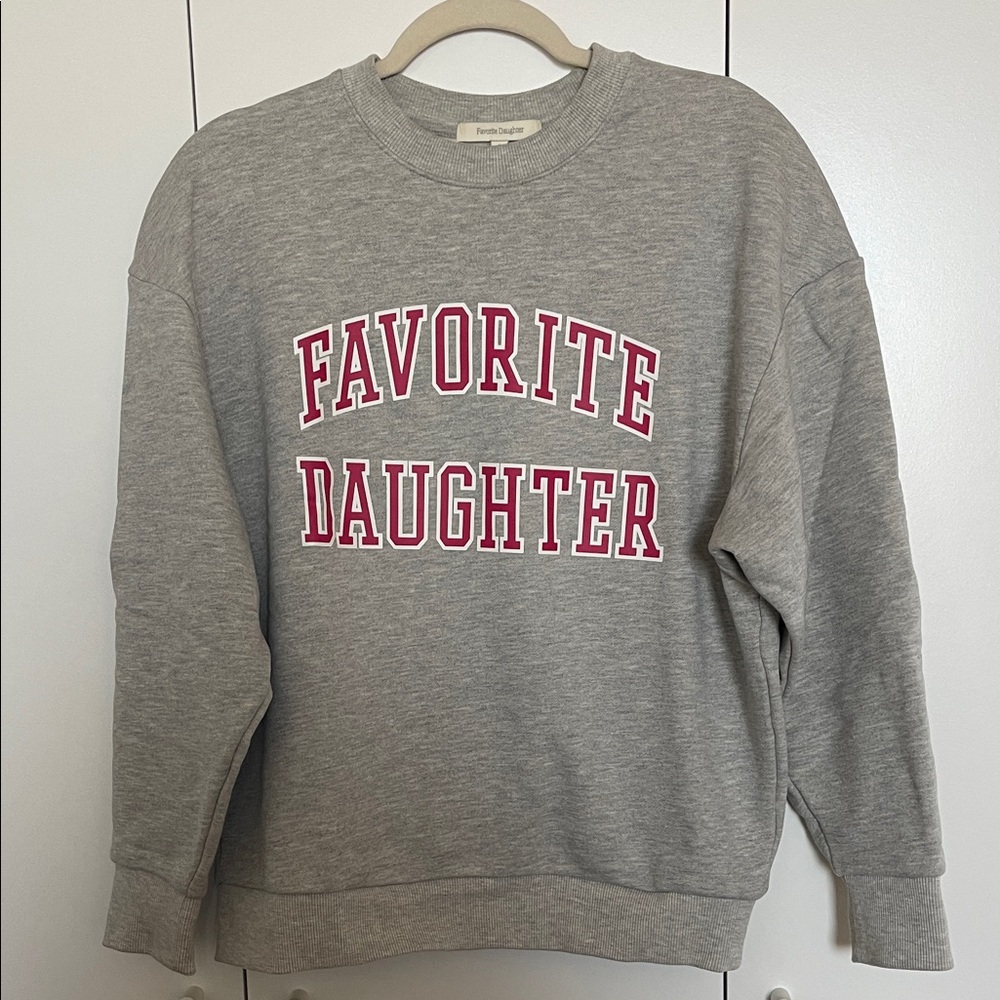 Favorite Daughter Light Gray Sweatshirt